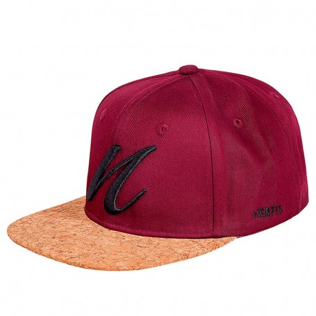 Snapback Nerfis corcho burgundy
